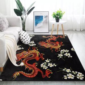 Alfombra De Dragón Para Sala De Estar Dormitorio 152 X 213 C