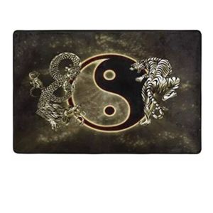 Kiuloam Area Rug Chinese Yin Yang With Dragon Tiger Antidesl