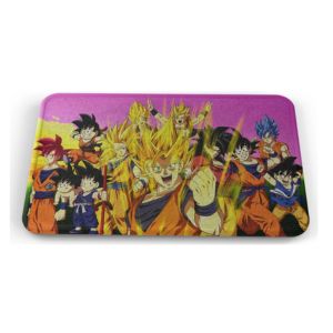 Tapete Dbz Goku Fases Cielo Rosa Baño Lavable 40x60cm