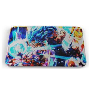 Tapete Dbz Goku Y Vegeta Blue Pelea Baño Lavable 40x60cm