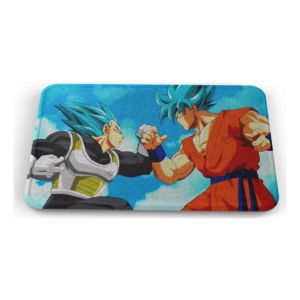 Tapete Goku Y Vegeta Blue Entrenamiento Baño Lavable 40x60cm