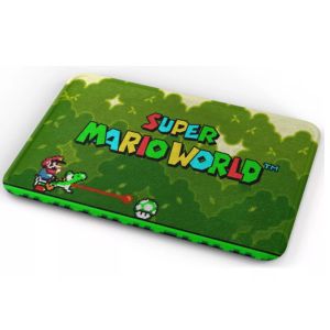 Tapete Super Mario World Logo Mario Baño Lavable 40x60cm