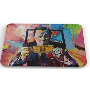 Tapete Jordan Belfort Billete Dorado Baño Lavable 40x60cm