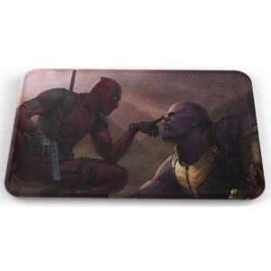 Tapete Marvel Deadpool Y Thanos Baño Lavable 50x80cm