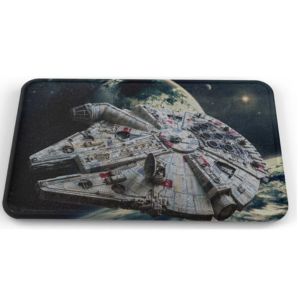 Tapete Star Wars Halcón Milenario Baño Lavable 50x80cm