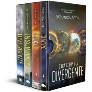 Estuche con Divergente  Insurgente  Leal  Cuatro Divergente, de Verónica Roth., vol. Tetralogía. Editorial B de Bolsillo, tapa blanda, edición 1.0 en español, 2022